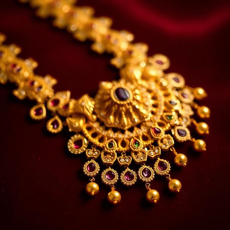 Gold Kundan necklace